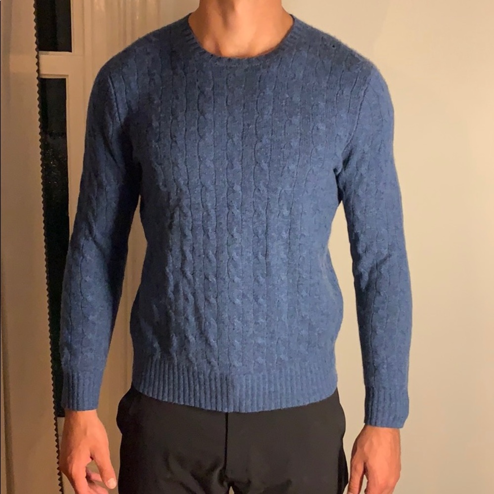 Cable knit cashmere sweater